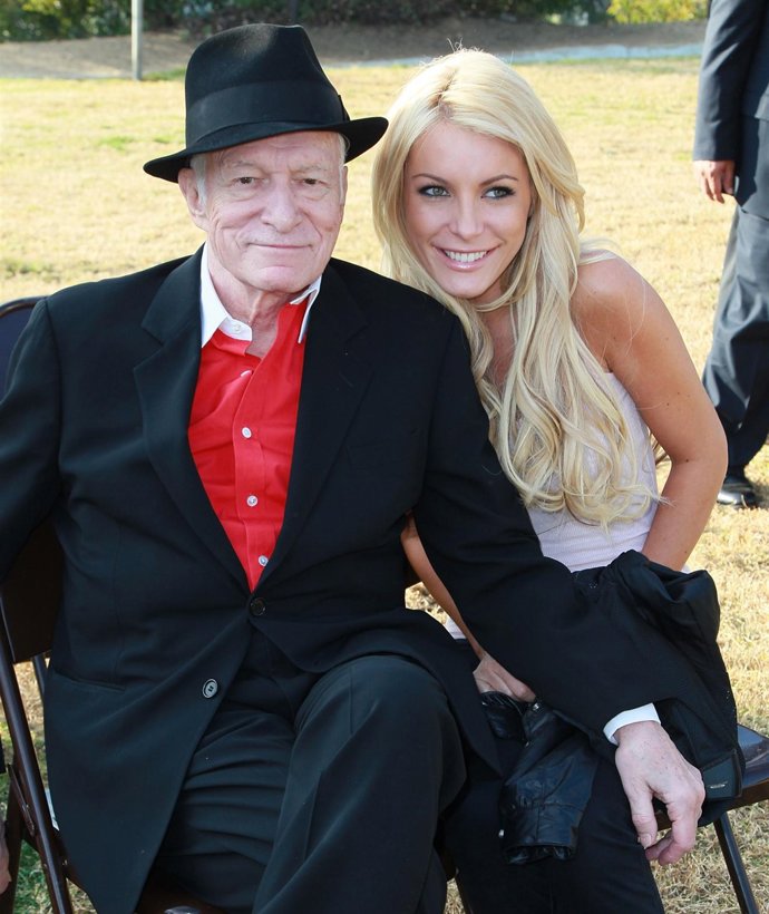 Hugh Hefner y  Crystal Harris