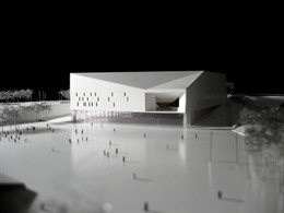 Maqueta del Palacio o Pabellón de Deportes previsto en Las Palmas de Gran Canari