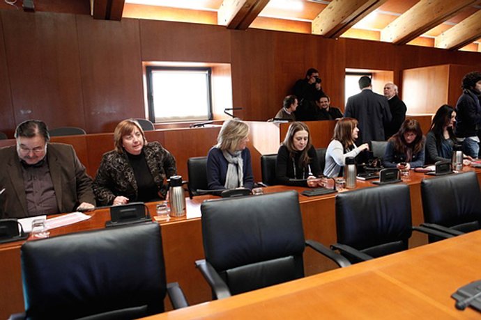 Los diputados en la Comisión de Economía en las Cortes