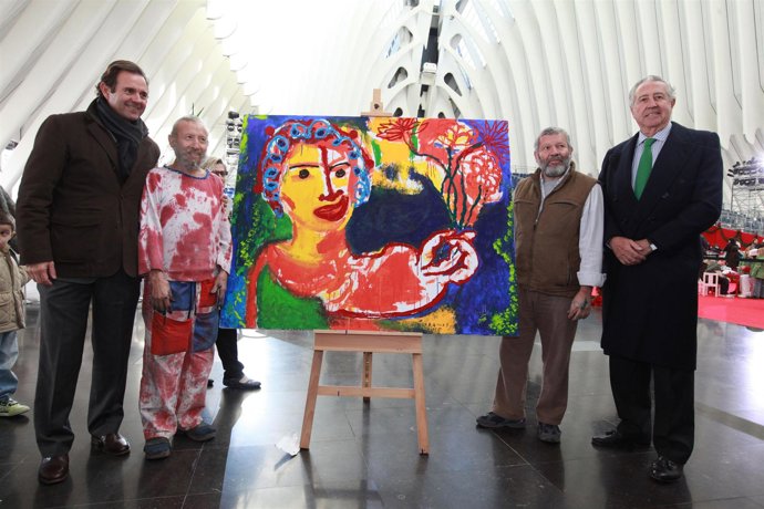 Pedro García, Joan Ripollés, Willy Ramos y Antonio Casanova en el Ágora