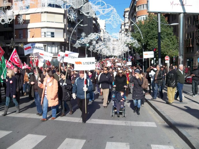Manifestación por Murcia por los recortes