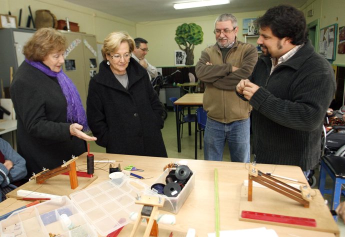 Petronila Guerrero en una visita a Aspecehu.