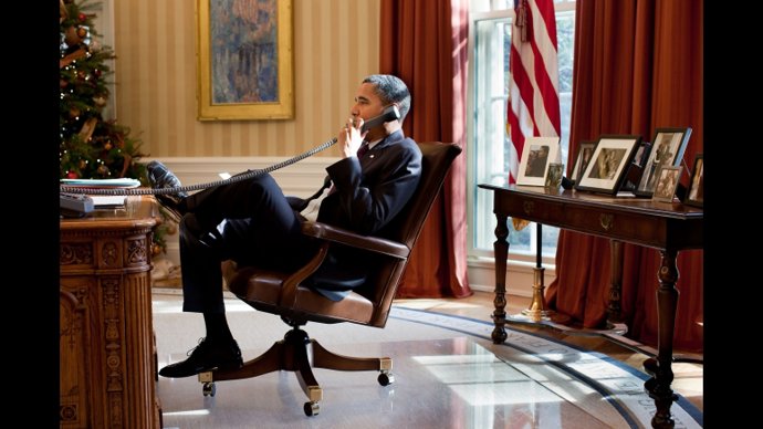 Obama en el Despacho Oval
