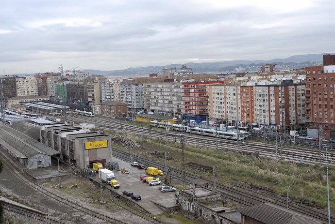Imagen de los espacios ferroviarios en Santander