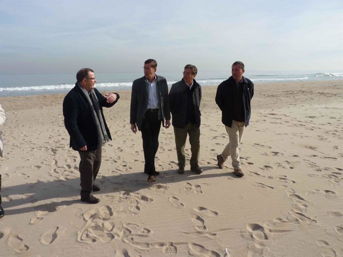 Clemente durante su visita a El Perelló.