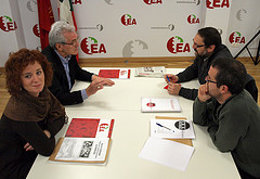 Reunión de EA y la izquierda abertzale en Pamplona.