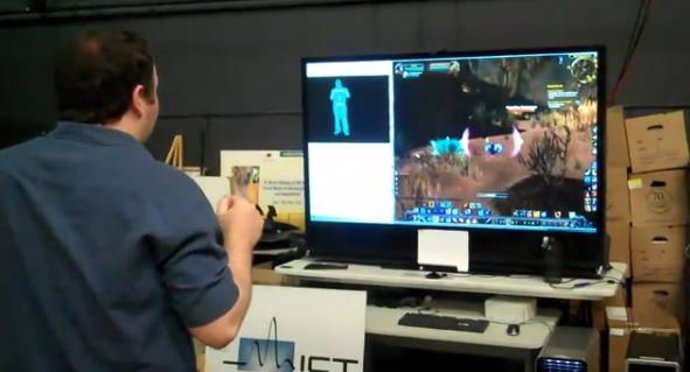 experimento de kinect con World of Warcraft  desde youtube