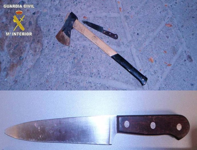 Armas intervenidas detenidos