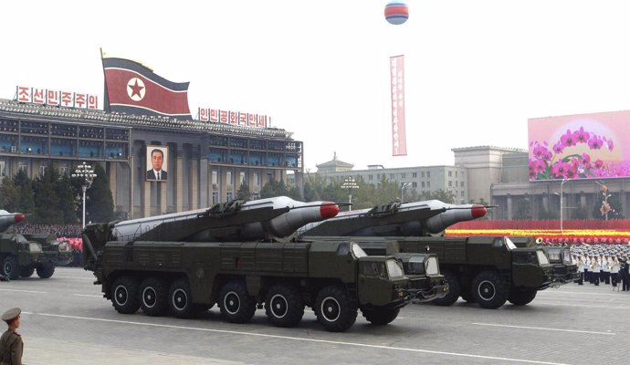 Exhibición militar en Corea del Norte