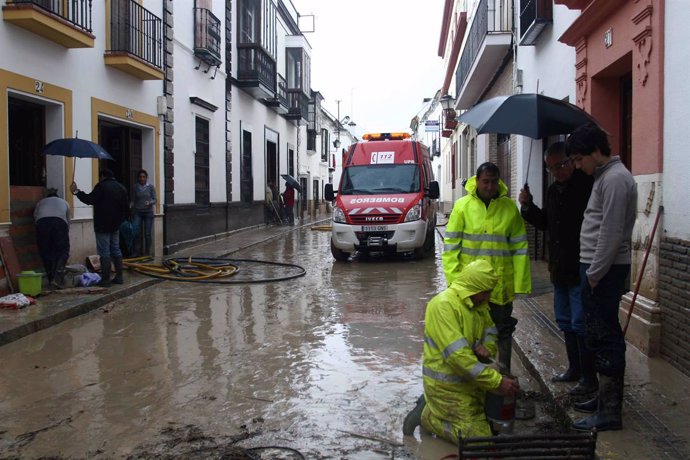 Lluvias e inundaciones en Écija (Sevilla)