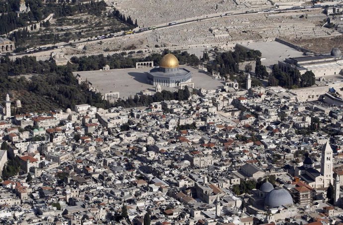 Vista aérea de la ciudad de Jerusalén