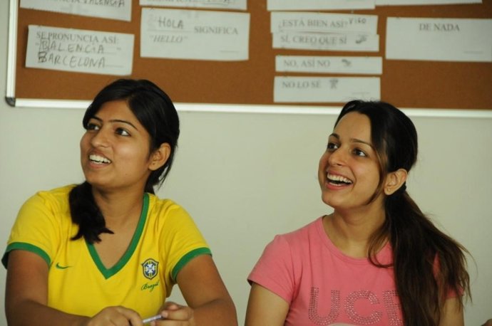 Estudiantes de la India