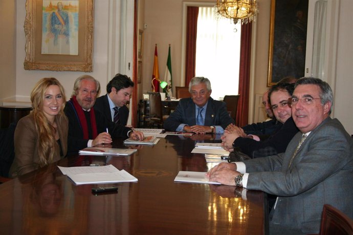 Los mayoristas con Francisco Herrero.