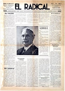 Página del semanario zaragozano 'El Radical', durante la II República 
