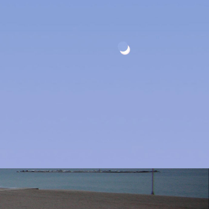 Simulación del punto máximo del eclipse