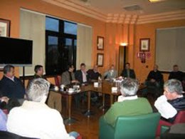 Un momento de la reunión con Cuenca