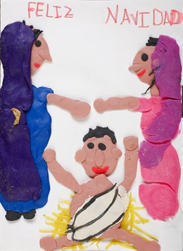 Una de las tarjetas de Navidad premiada por el Ayuntamiento de Pamplona.