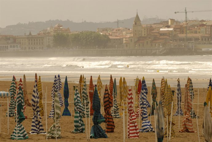 Mal tiempo en Gijón