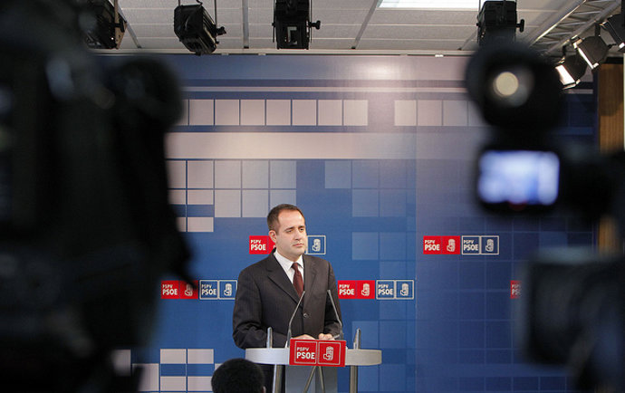 Jorge Alarte en rueda de prensa