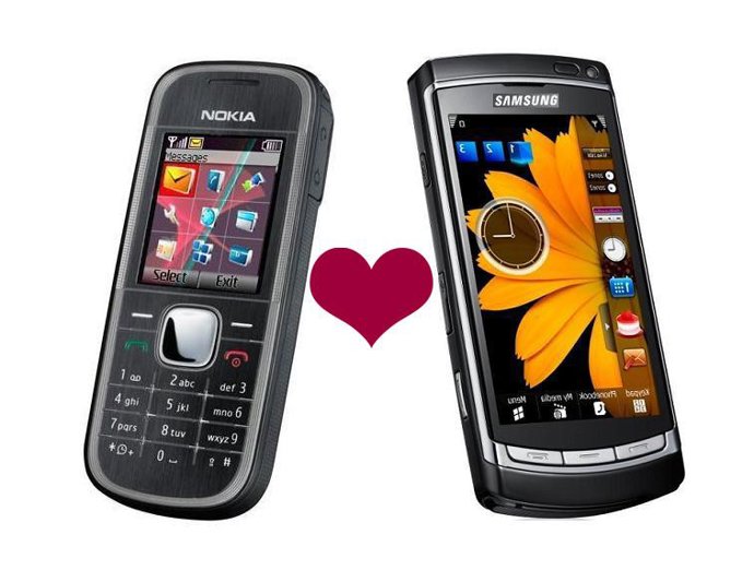 Fotomontaje con teléfonos móviles