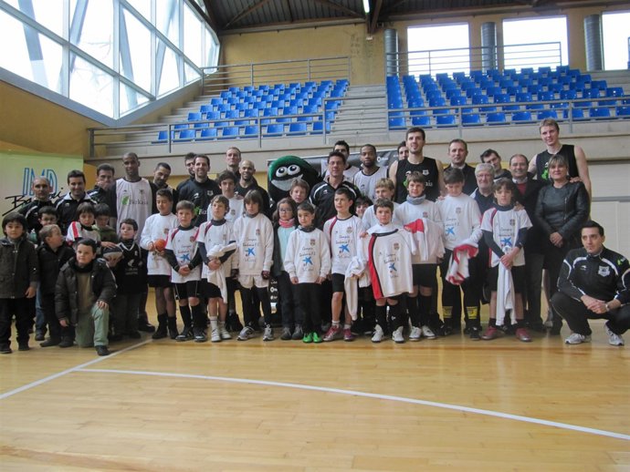 Entrenamiento de Bilbao Basket en Basauri