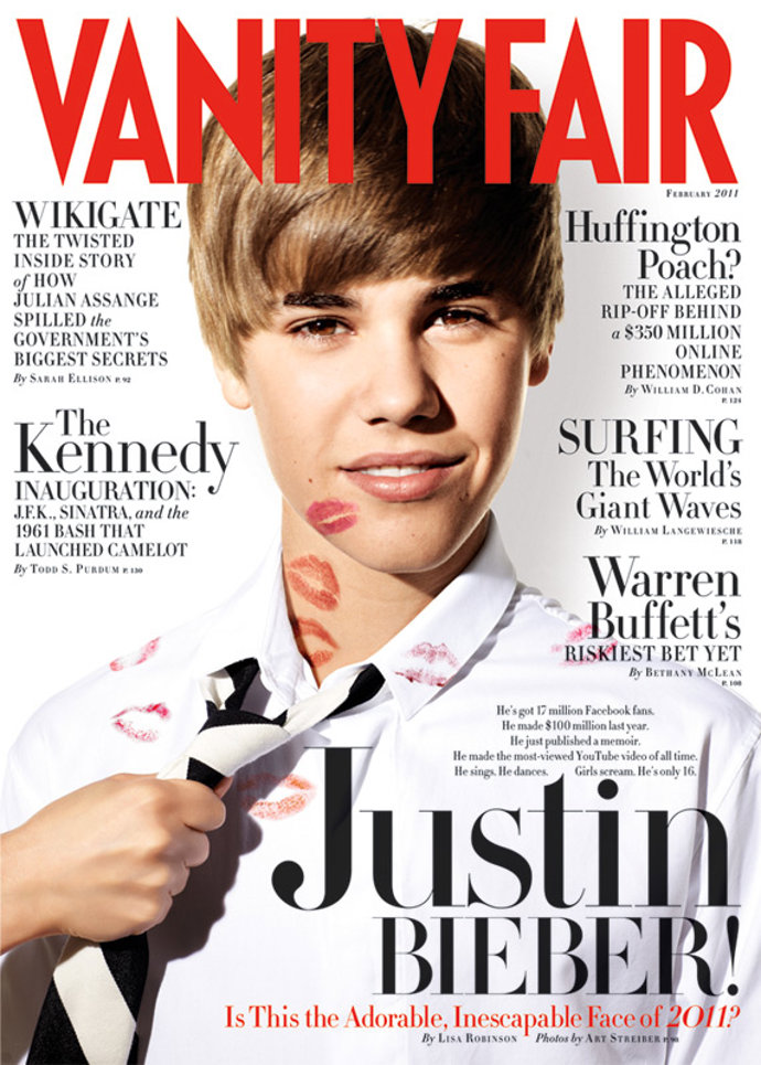 Justin Bieber para 'Vanity Fair', febrero de 2011