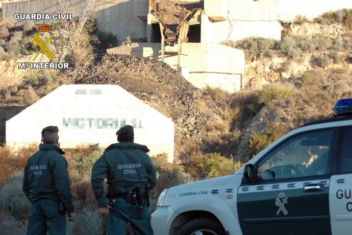 Daños producidos en la cantera de Mazarrón