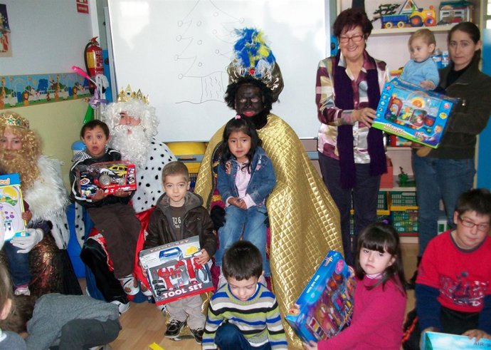Imagen de la visita de los Reyes Magos