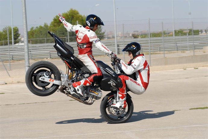 Emilio Zamora, en una exhibición.