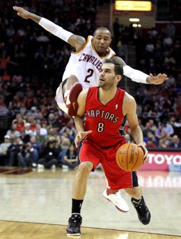 José Manuel Calderón, con Toronto Raptors ante Cavaliers
