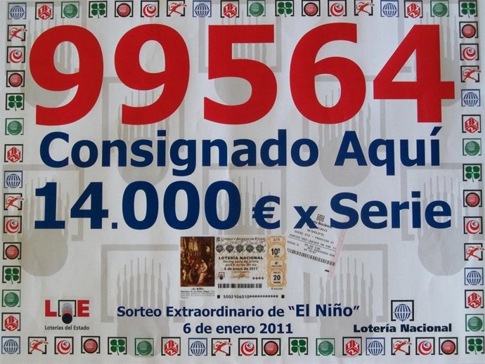 Número agraciado en Santander. 