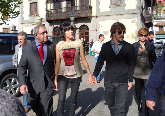 Del Rosario y Alonso visitaron la Basílica del Pino tras el acto en el Ayuntamie