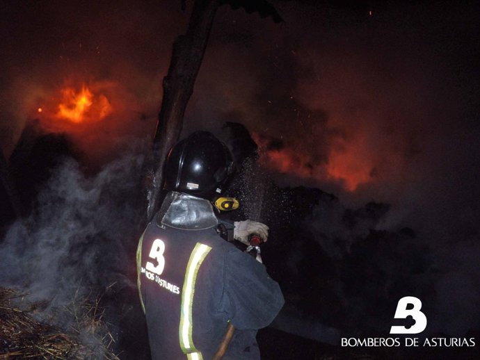 FOTOS INCENDIO VIOBES, NAVA, DE AYER SÁBADO