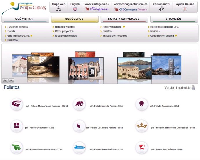La web de Puerto de Culturas, primer portal turístico con certificado europeo de