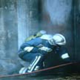 Los Bomberos, durante el incendio