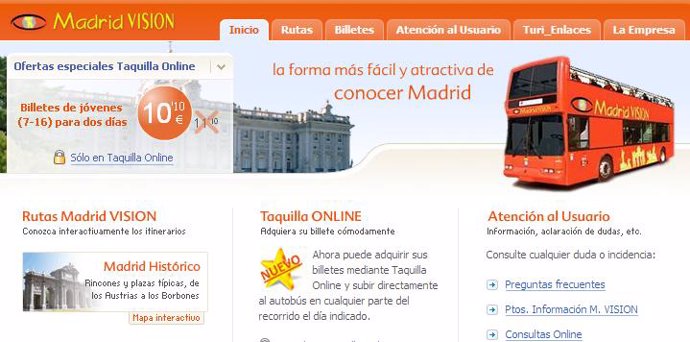 Web de Madrid Visión