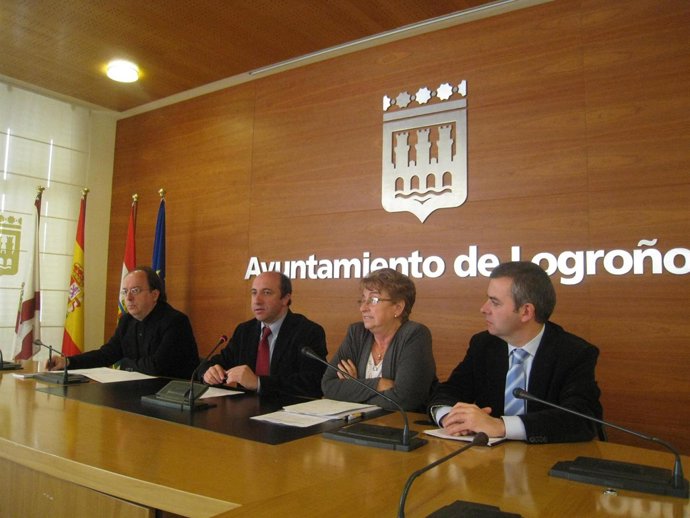 Urquía, Navajas, Criado y Prado, durante la rueda de prensa