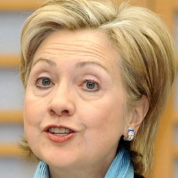 Primer plano de Hillary Clinton