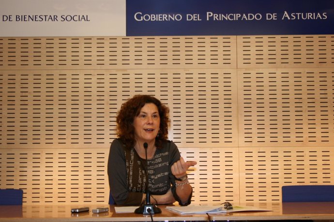 Gloria Fernández, durante la rueda de prensa