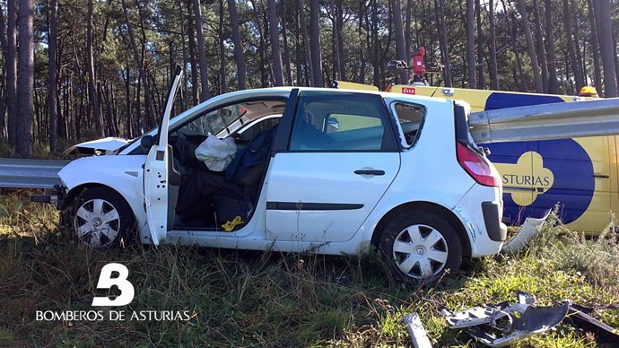 Accidente ocurrido en Navia.