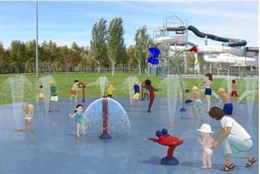 Recreación virtual del futuro parque acuático de Las Norias