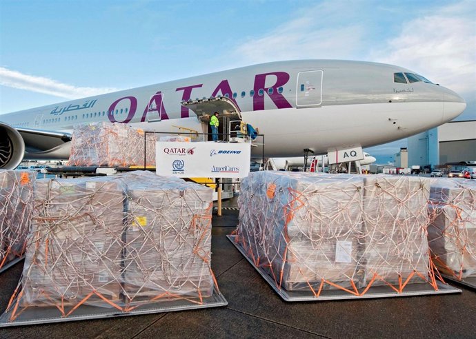 Avión Qatar Airways ayuda humanitaria Pakistán