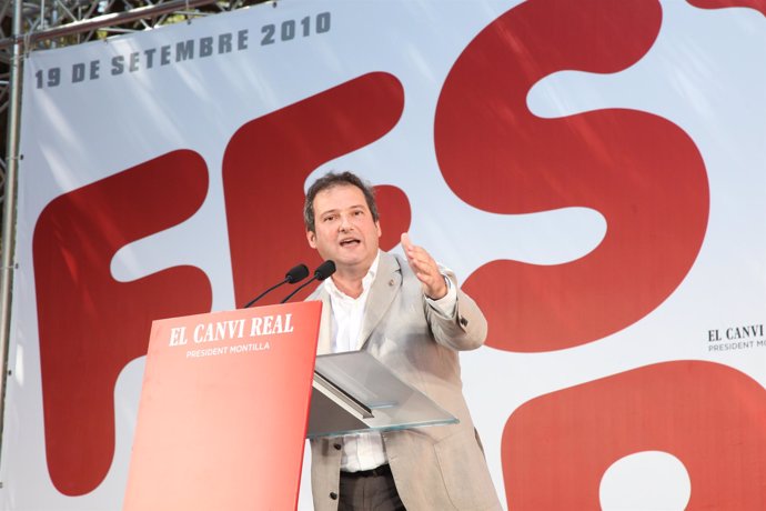 Jordi Hereu apoyando a José Montilla en campaña