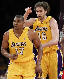 Pau Gasol Andrew Bynum LA Lakers