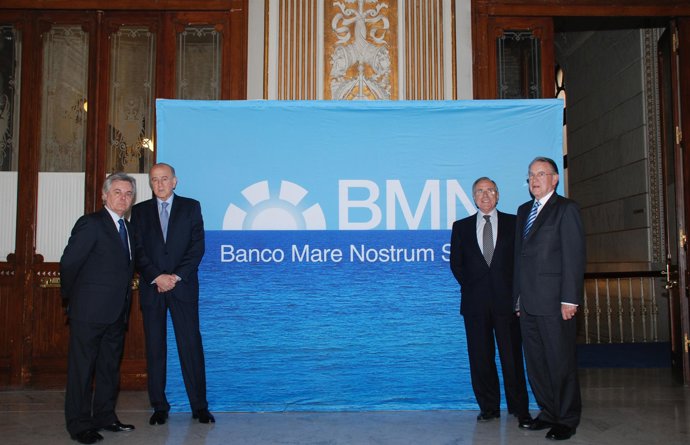 Los cuatro responsables de las cajas que forman Mare Nostrum