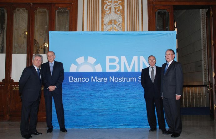 Los cuatro responsables de las cajas que forman Mare Nostrum