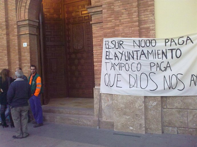 Imagen de la iglesia donde se encierran trabajadores de Elsur