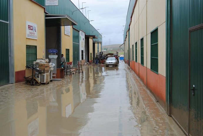 Imagen de los efectos del temporal en Santaella (Córdoba) en diciembre de 2010
