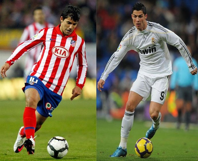 Cristiano Ronaldo y 'Kun' Agüero, Real Madrid-Atlético de Madrid