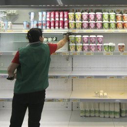 Leche en un supermercado de China